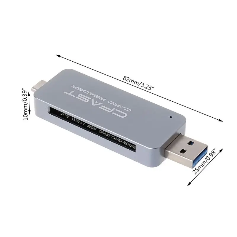 CFast кард-ридер USB3.1 двухпортовый USB-A USB-C портативный GEN2 10 Гбит/с
