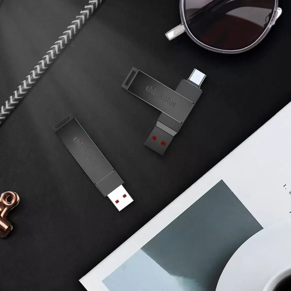 Xiaomi thinkplus USB3.1 Однопортовый тип-c двойной интерфейс u-диск флеш-накопитель вращение на 360 диск памяти 32G 64G 128G