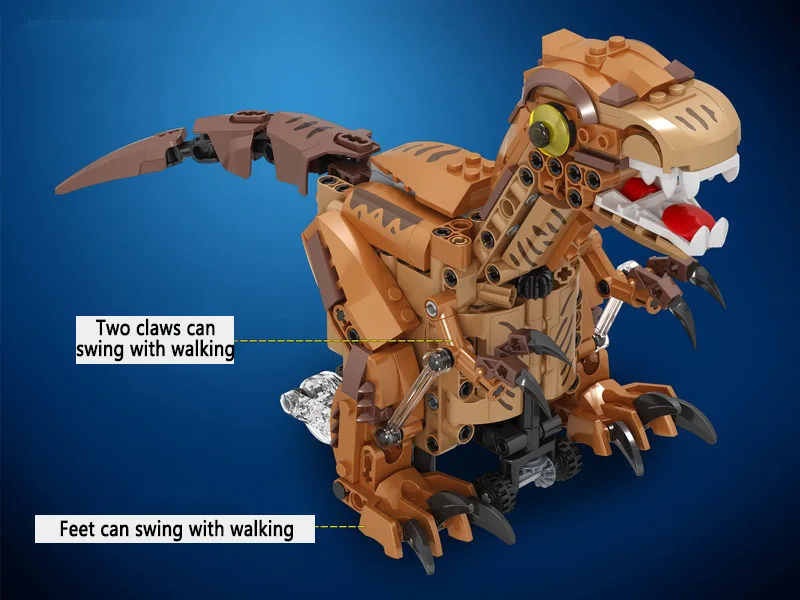 

Wei le 7109 Electric Dinosaur 424PCS Electric Remote Control T-Rex Assembled Building Blocks Educational Assembled Building Bloc