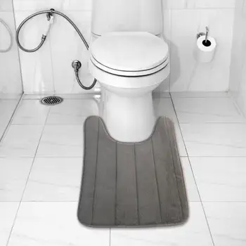 

1PC Bathroom Mat Set U-Shape Bathroom Carpet Simple Toilet Rugs Non-Slip WC Mat High Water Absorbent Bath Rugs