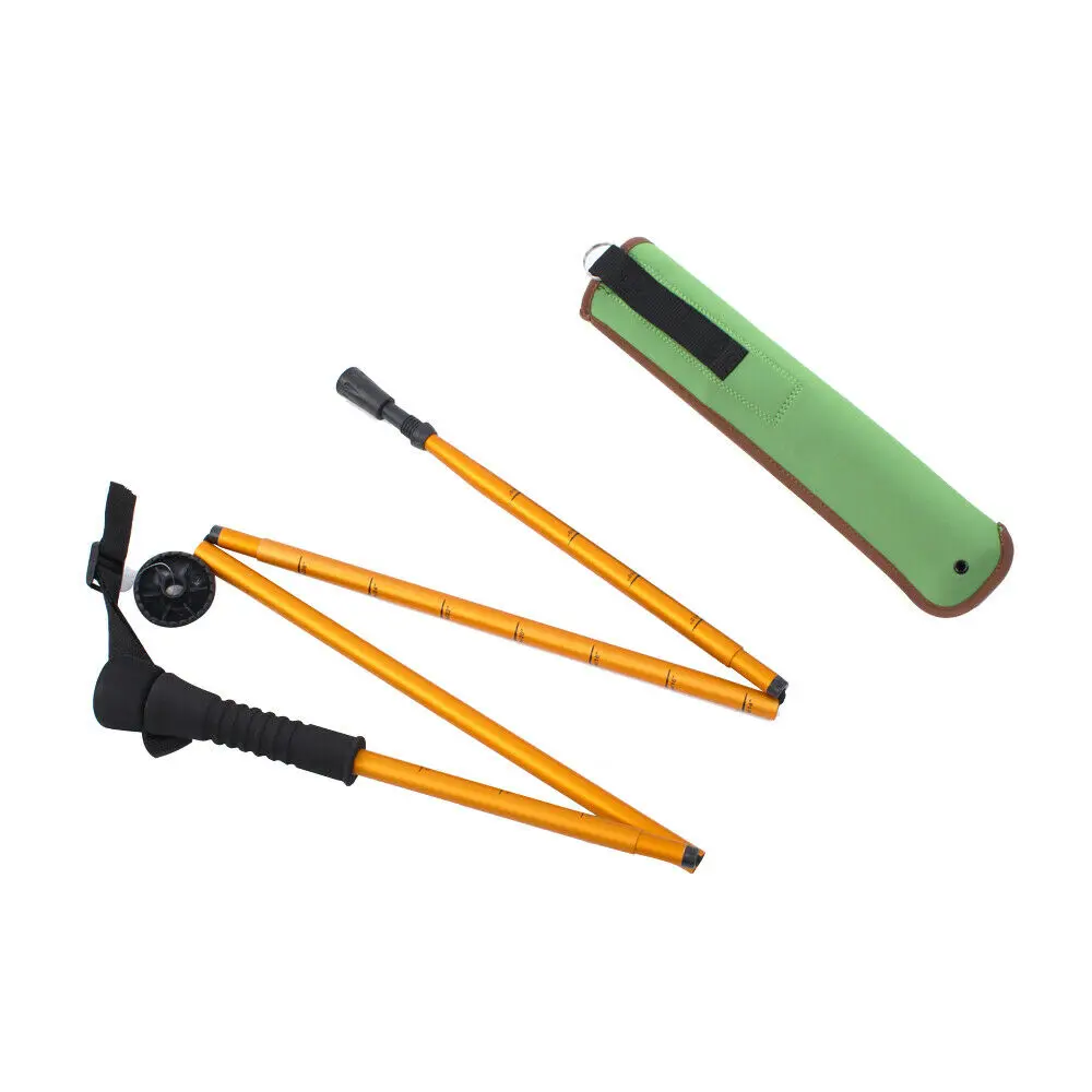 Fold-able Wading Staff Water Depth Safety Warning Coated Adjustable Stainless
