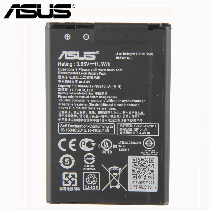 Оригинальный аккумулятор ASUS B11P1510 для ZenFone Go TV ZB551KL X013DB 3010 мАч новинка 2018 |