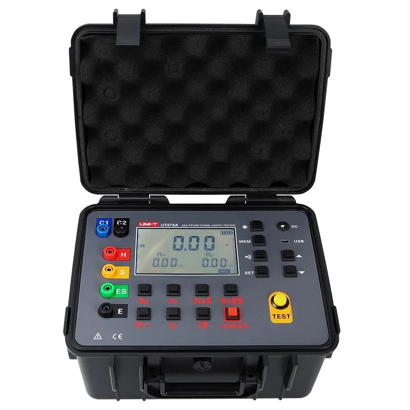 UNI-T UT575A high precision, high stability and anti-interference ability data storage double clamp grounding resistance tester