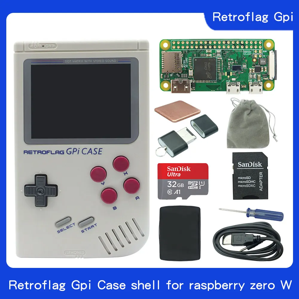 Retroflag GPi CASE for Gameboy for Raspberry Pi for ZERO ZERO W with Safe Shutdown r30