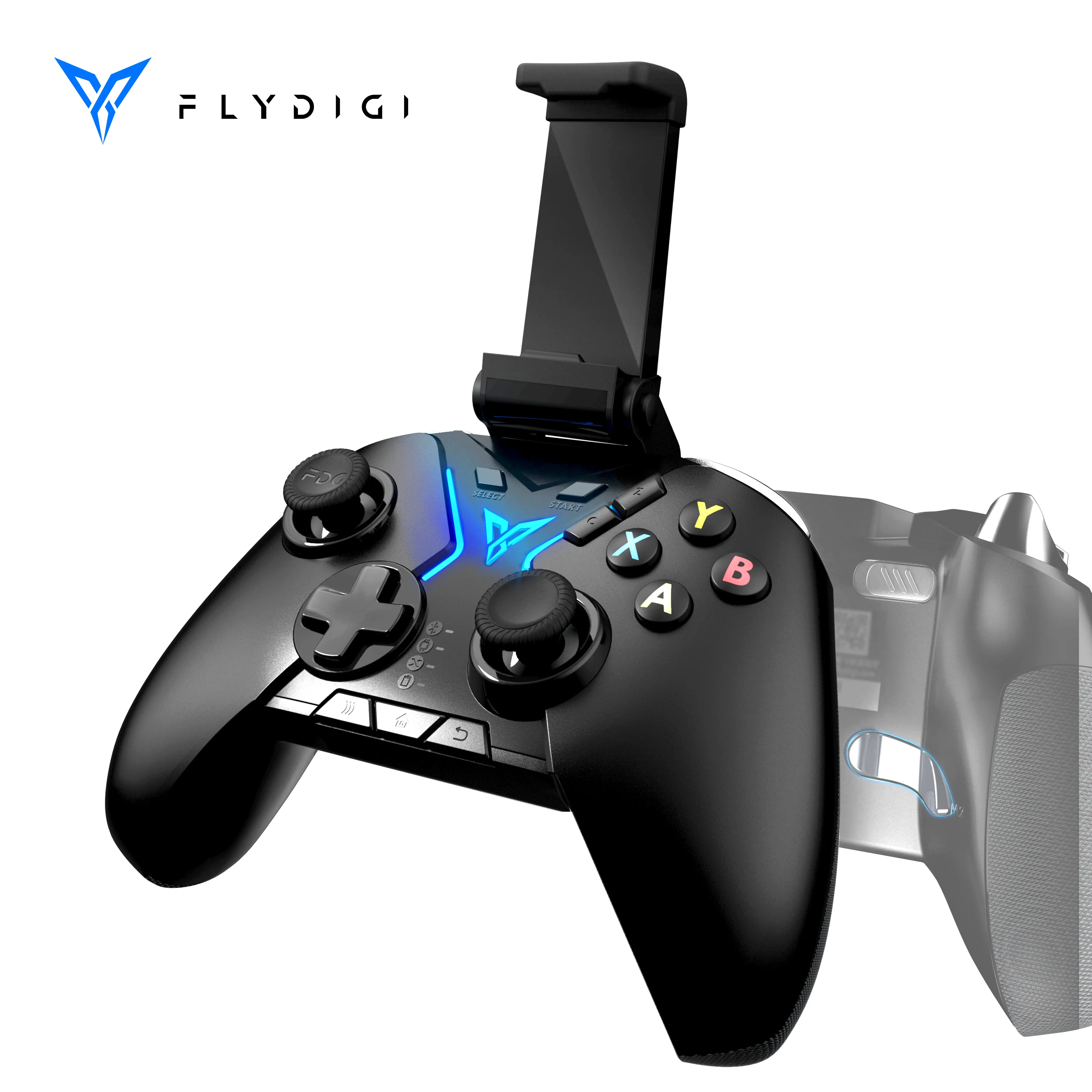 

Flydigi Apex Esports Bluetooth pubg mobile Wireless Gaming Controller (With Phone holder) Gamepad for PC Mobile Phone Pad