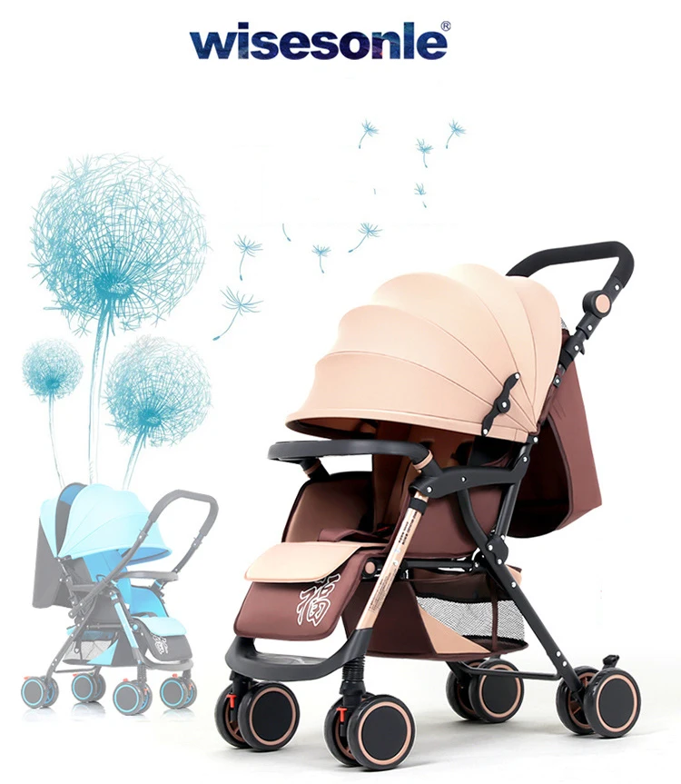  Wisesonle two way baby stroller ultra light umbrella stroller folding portable trolley Free shippin