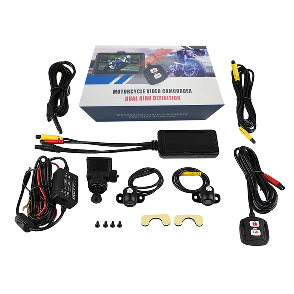 3 0 дюймов lcd Full HD 1080P видеорегистратор для мотоцикла заднего вида ночного видения|