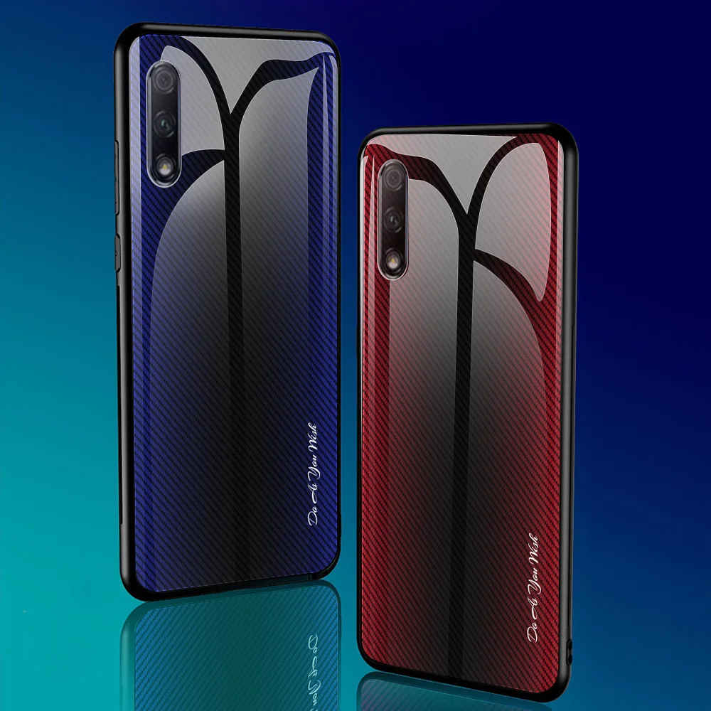 Чехлы из закаленного стекла для huawei Honor 9X 9X PRO HONOR 20 HONOR 20 PRO HONOR 10 LITE P smart бампер с градиентом на заднюю панель