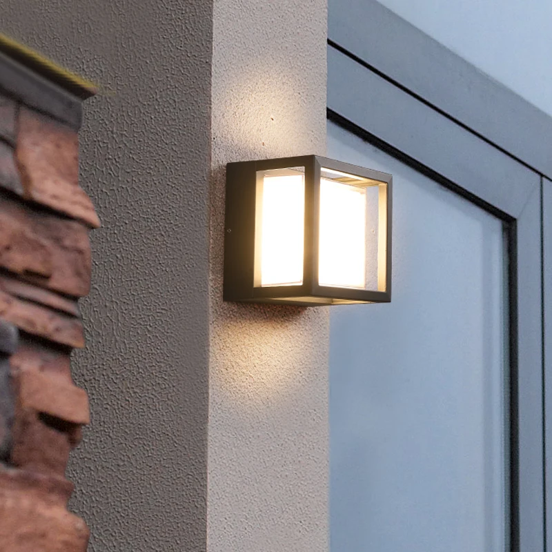 LED12W Outdoor Garden Column Light Waterproof Landscape Courtyard Deck Post Pillar Light Villa Pathway Fence Porch