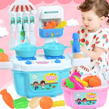 

Children Miniature Kitchen Toys Set Pretend Play Simulation Food Cookware Pan Cooking Play House Toy Gift for Girl Boy Kids