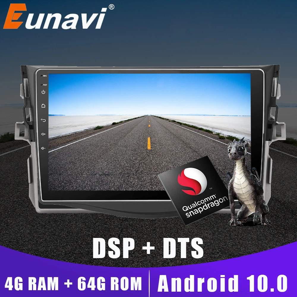 Eunavi 2 din car radio for Toyota RAV4 Rav 4 2007 2008 2009 2010 2011 multimedia player 2din head unit Android 4G gps navigation