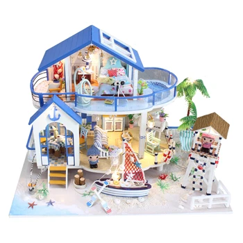 

1 Set Colorful DIY House Model Toy Sea Theme Assemble Model House Creative DIY Toy or Girls Kids Boys