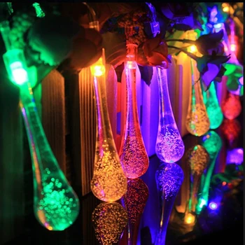 

Solar Light String Solar Lamp 30LED Water Drop Christmas Decoration Light Outdoor Light Courtyard Decorative Lights