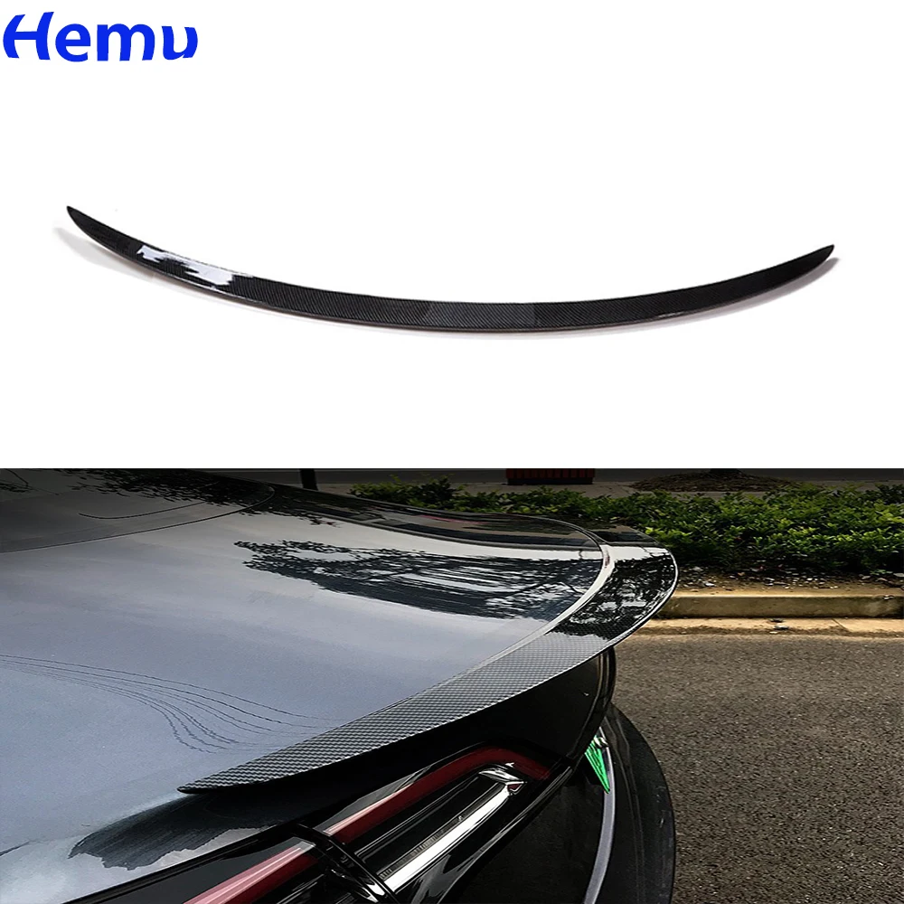 2017-2021 Rear Trunk Spoiler For Tesla Model 3 Rear Trunk Lip Carbon Fiber ABS tail Wing Spoiler Car Styling Modification parts