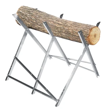 

Folding Saw Horse Log Cutting Stand Fire Wood Support Bench 150kg Capacity for Home Workshop