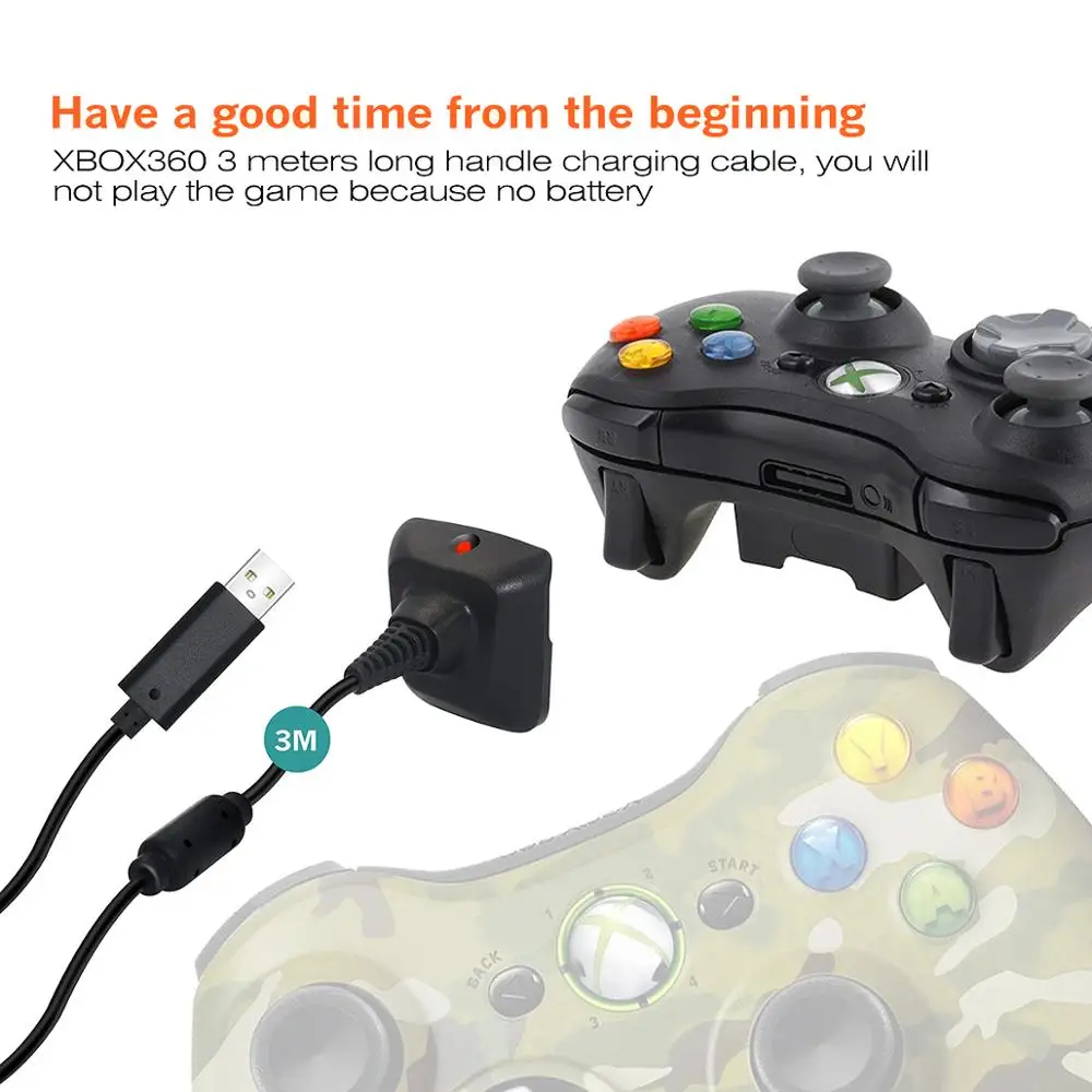 Turpow 2 шт батареи для Xbox 360 беспроводной/проводной контроллер ni mh 3V 6000mAh зарядный