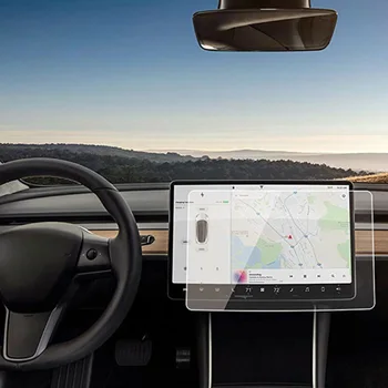 

22.9 Cm * 35 Cm / 9 Inches X 13.8 Inches Model 3 Screen Protector Tesla Car Tempered Glass 15" Touchscreen Center Con Accessory