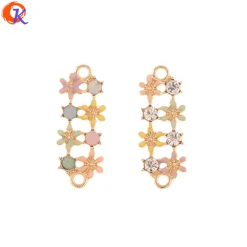 

Cordial Design 50Pcs 10*25MM Jewelry Accessories/Hand Made/Earrings Connectors/Flower Shape/DIY Jewelry Making/Earring Findings