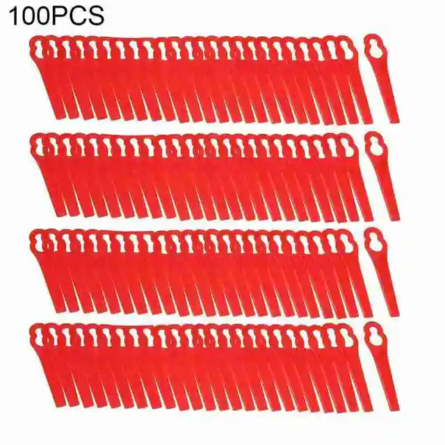 100 Pieces Replacement Trimmer Blade Einhell Plastic Blade Garden Lawn Garden Lace Mower Grass Einhell Gardening Tool Red