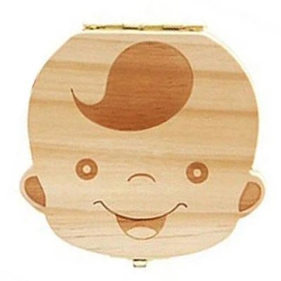 Boy Деревянные детские зубы Lanugo Umbilical корд коллекция коробка для младенцев сувенир коробка для выпавших детских зубов детские молочные зубы собрать английский чехол - Цвет: Boy
