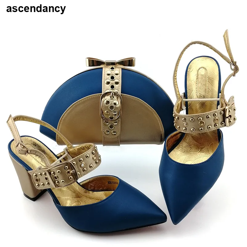 

Matching Shoes and Bag Set In Heels Summer High Heeled Shoes for Women Italian Shoe and Bag Set for Party In Women Buckle Strap