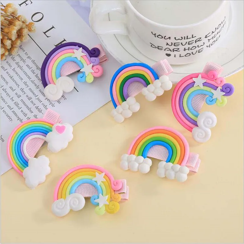 Мягкая Керамика Rainbow Cloud Boutique детская заколка для девочек Шпилька волос