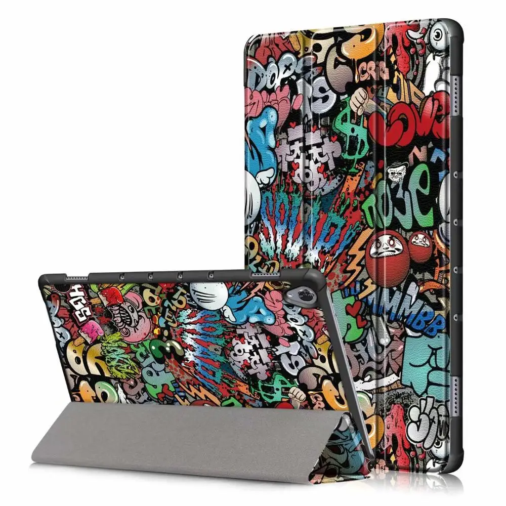 Ультратонкий чехол из искусственной кожи для huawei mediapad M6 10,8 дюймов SCM-W09 SCM-AL09 чехол для планшета huawei M6 10,8 чехол - Цвет: tu ya