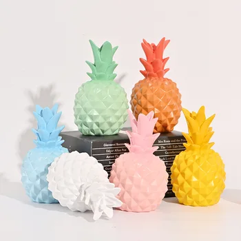

Nordic ins modern creative home Miniatures Figurines Pineapple Decoration simple wind resin crafts Desktop Ornament Home Decor