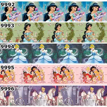 

10yards - different sizes -beautiful Cartoon princess printed grosgrain ribbon /19079992-10011