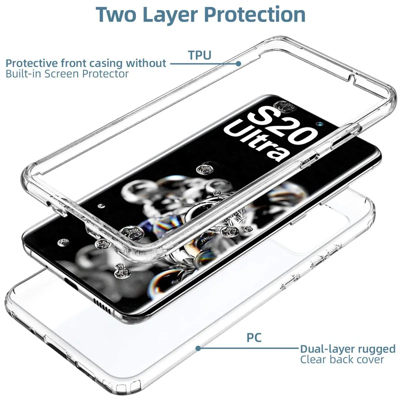 360 Protector Transparent Phone Case For Samsung Galaxy S25 S24
