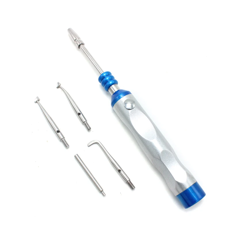 Free Shipping 1 Set Stainless Steel Dental Adjustable Automatic Crown Remover Gun Tool 4 Level for