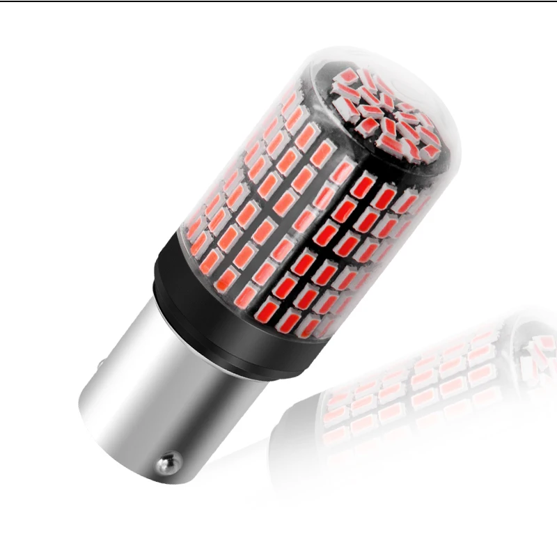 1 шт. 1157 BAY15D P21/5 Вт супер яркий 2000Lm 144 SMD СВЕТОДИОДНЫЙ Автомобильный стоп-сигнал дневные ходовые огни Поворотная сигнальная лампочка красный желтый белый