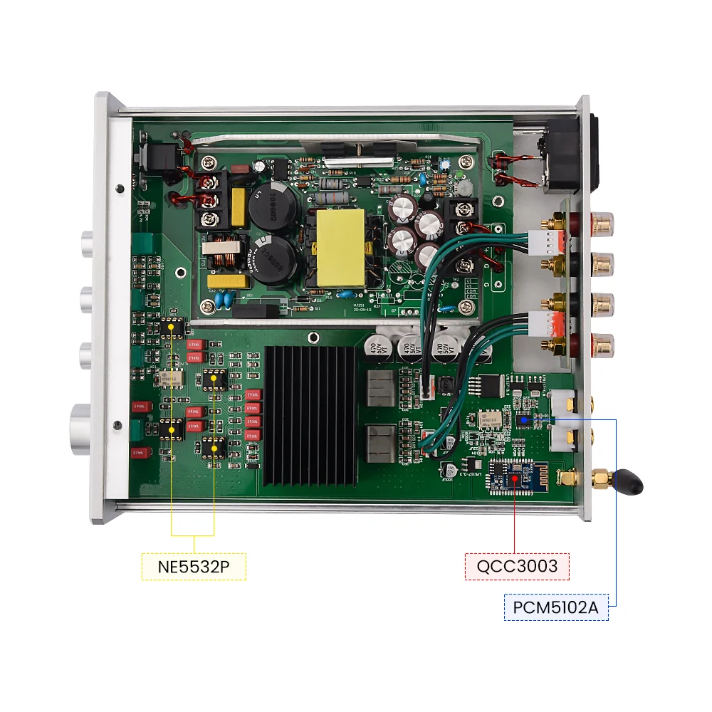 Усилитель высокой мощности BRZHIFI TPA3255 QCC3003 Bluetooth 5 0 300 Вт + 2 каналов Hi Fi стерео аудио