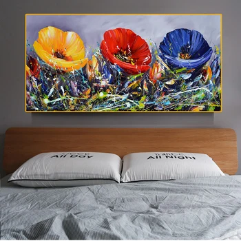 

Colorful Flower Canvas Paintings On The Wall Art Posters And Prints Flowers Canvas Art Wall Pictures For Bed Room Cuadros Decora