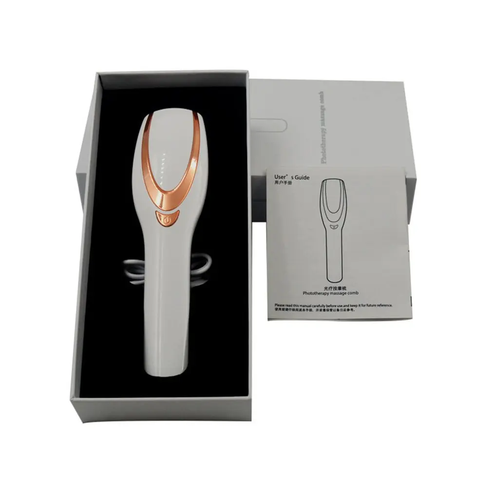 Phototherapy Scalp Massager Comb USB Rechargeable Electric Massage Comb for Hair Growth Anti Hair Loss