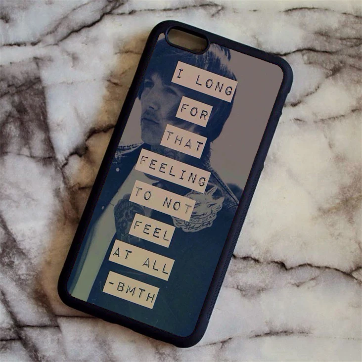 Темно-серый Чехол для телефона с логотипом KETAOTAO Bring Me The Horizon Band Umbrella для iPhone 4, 5S, 6 s, 7, 8 Plus, XR, XS Max, чехол из мягкого ТПУ, резины, силикона - Цвет: Темно-серый