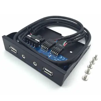 

3.5inch USB2.0 9PIN HUB HD Audio Output Floppy Drive Expansion Front Panel