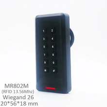 Водонепроницаемая клавиатура wiegand 26 близость 13,56 МГц rfid считыватель карт контроля доступа