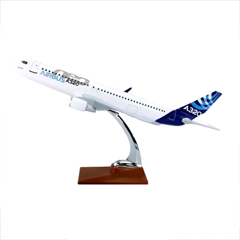 

36CM 1/160 Scale Airbus A320NEO Airline Plane Model Diecast Resin Airframe Airplane Toys Fixed-wing W Base Aircraft Collectible