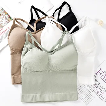 

Women Tops Push Up Bra Sports Breathable Padded Women Tops Solid Seamless Sport Tops Women Yoga Bra Fitness Activewear Quick Dry