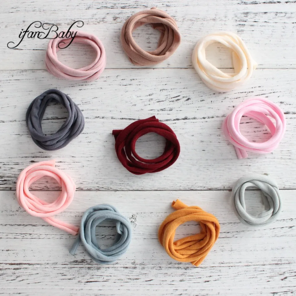 nylon headband back tie soft  elastic headband fit all kids girl adult hair accessories (7)
