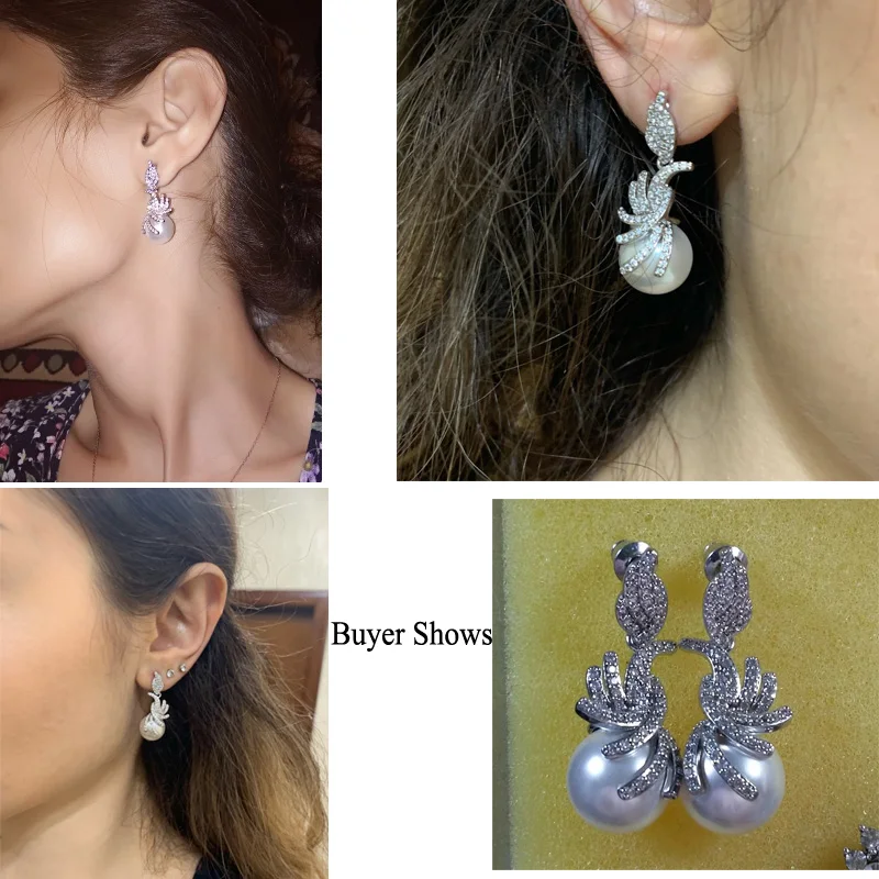 CWWZircons Gorgeous Micro Pave Cubic Zirconia Stones Silver Color