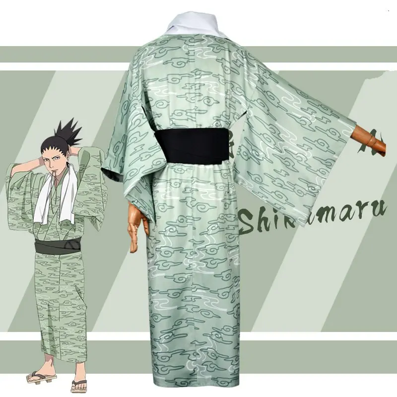 Аниме Наруто Косплей Nara Shikamaru костюмы кимоно для рождества Хэллоуин наряд