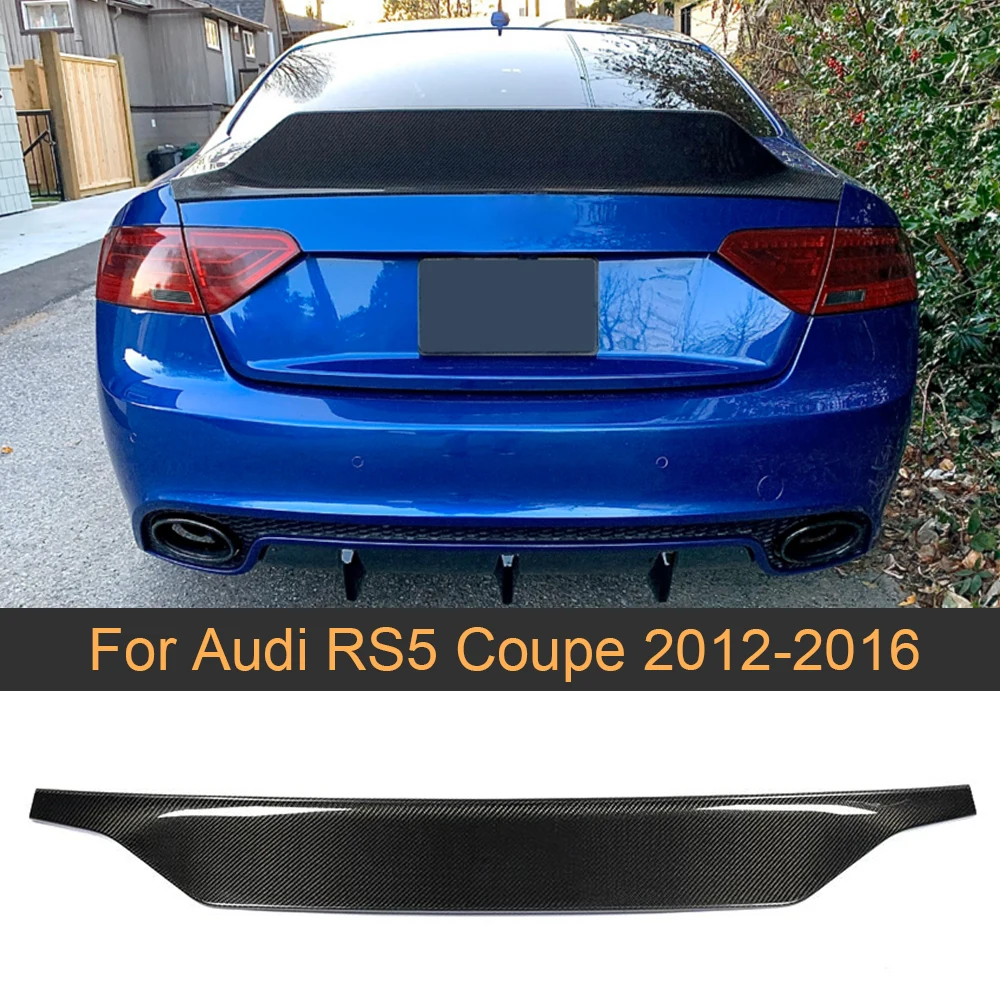 Задний спойлер для Audi RS5 Coupe 2012 2016 задний из углеродного волокна Non A5 S5|Спойлеры и