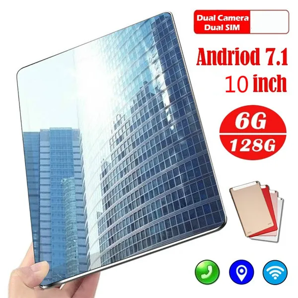 2021 Free Shipping 10 inch tablet pc Dual SIM 4G Phone Tablet WIFI Andriod 7.1 Ten Core 6G+16G/64G/128G Pad gift | Компьютеры и офис