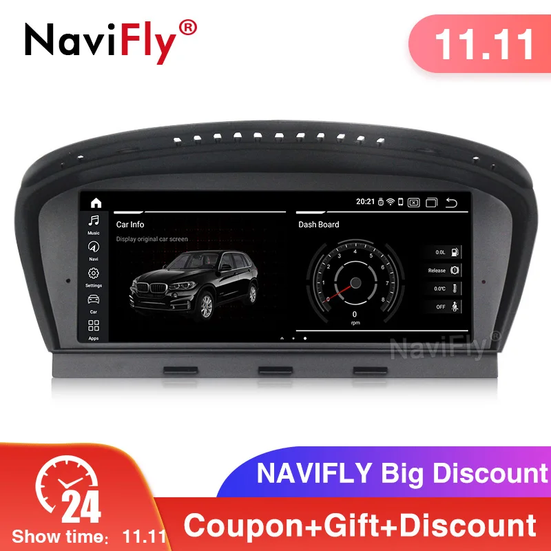 Cheap 8.8inch touch screen Pure android9.0 4G RAM 64G ROM Car dvd Navi Player For for BMW 5 Series E60 E61 E63 E64 E90 E91 CCC CIC 0