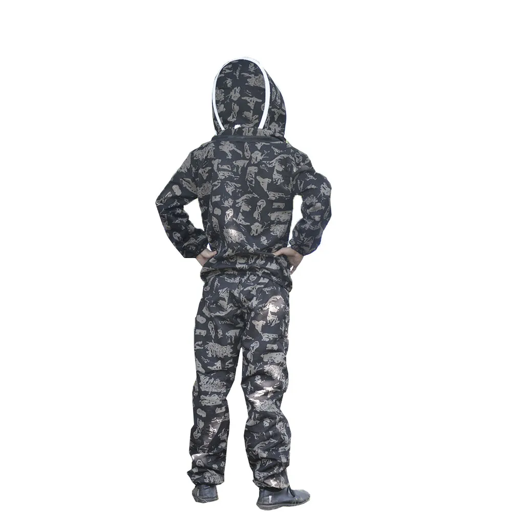 양봉가 전문 양봉 양봉에 대 한 1pcs 꿀벌 colth 블랙 위장 양복 안티 양 봉 의류 coverall