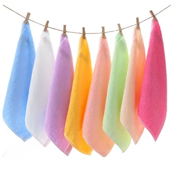 

5pcs Square Baby Wipes Handkerchief Newborn Infant Burp Cloth Face Hand Bathing Hair Towel Reusable Bamboo Face Towel 25*25cm
