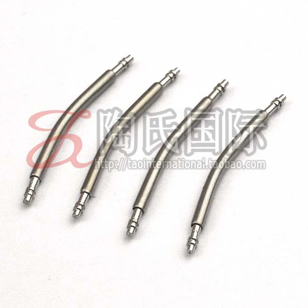 200pcs Stainless Steel Curved Spring Bar Pins Link for Watch Band 24mm 22mm  20mm 18mm Watch Repair Accessory
