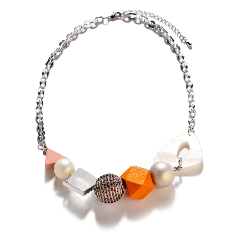 Акриловые массивные ожерелья и кулоны для женщин классическое геометрическое